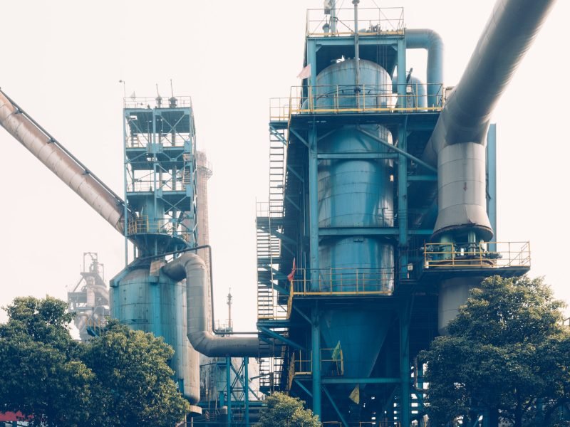 interior view of a steel factory,steel industry in city of China.